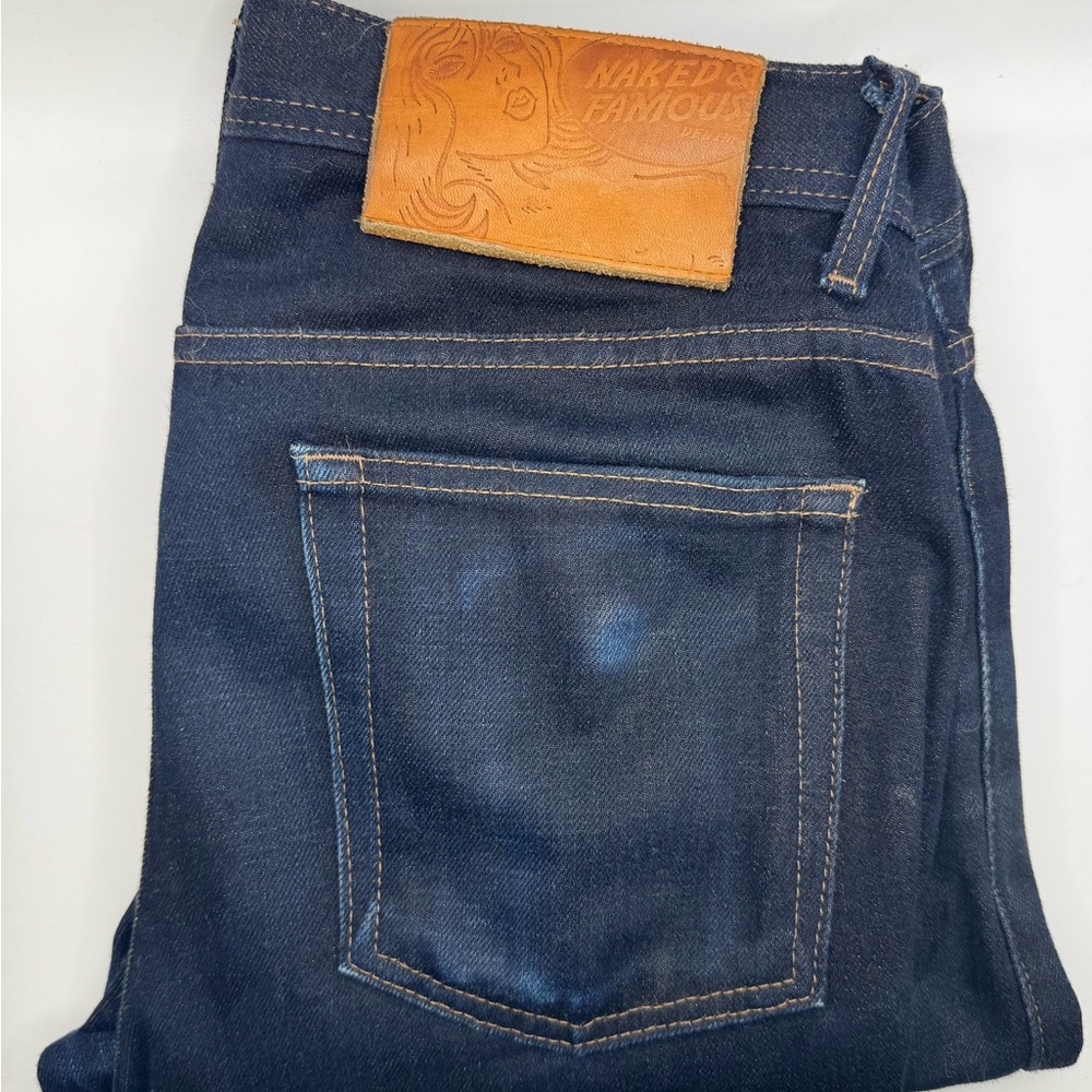 Naked & Famous Denim Kakishibu Selvedge - Weird Guy - 32